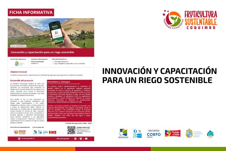Innovación y capacitación para un riego sostenible Riegabien